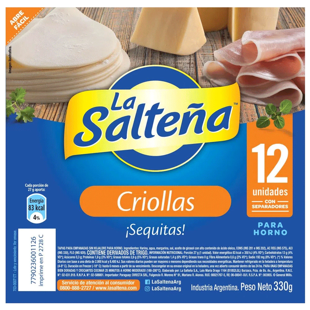 La Salteña tapas de empanadas criollas - Ecomsur